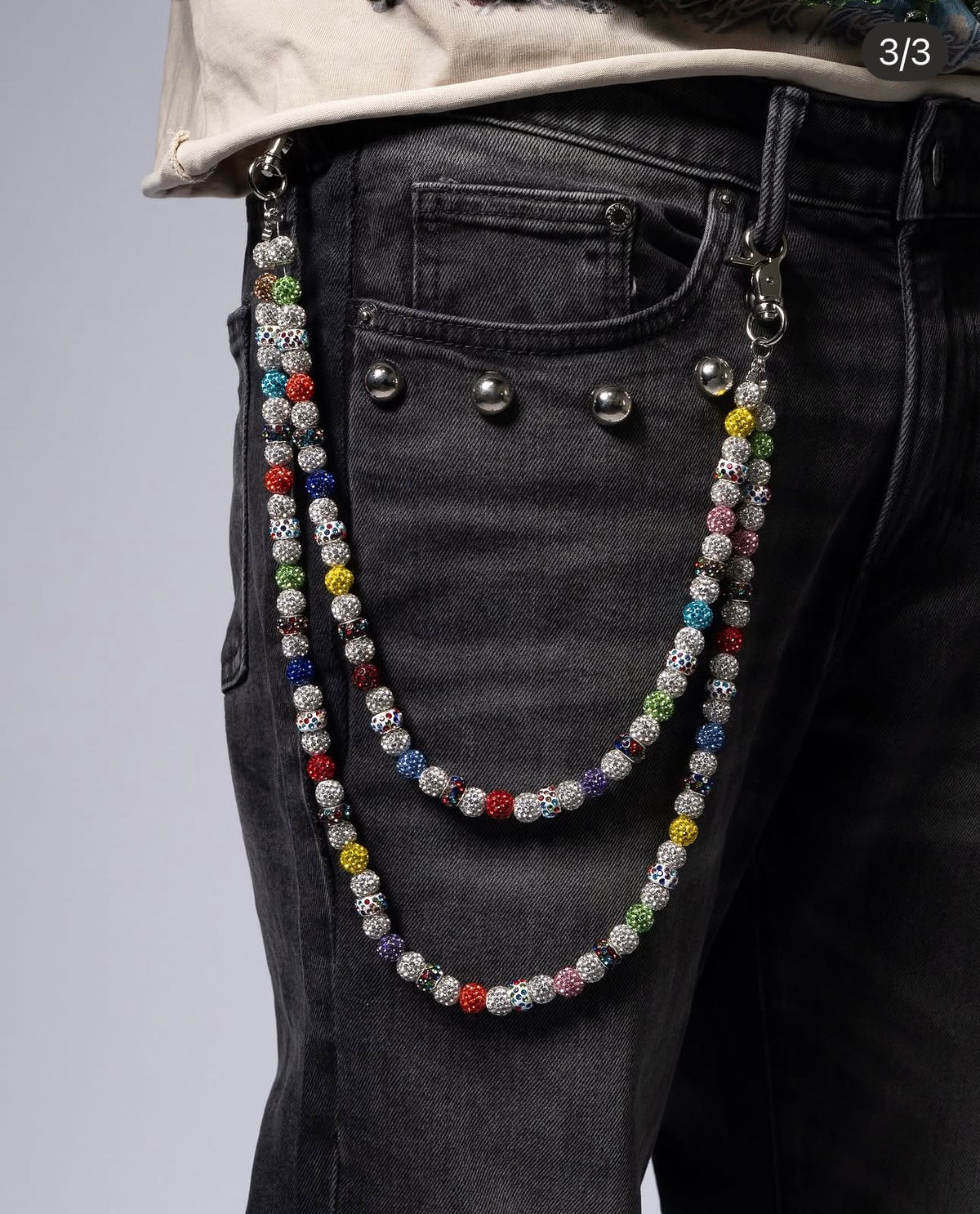 FRNCHZ “Crayola” Beaded Wallet Chain